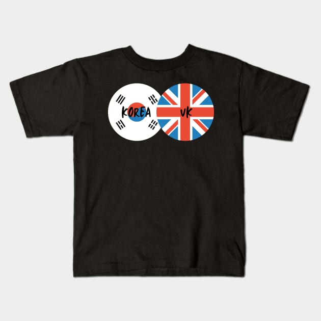 Korean British - Korea, United Kingdom Kids T-Shirt by The Korean Rage